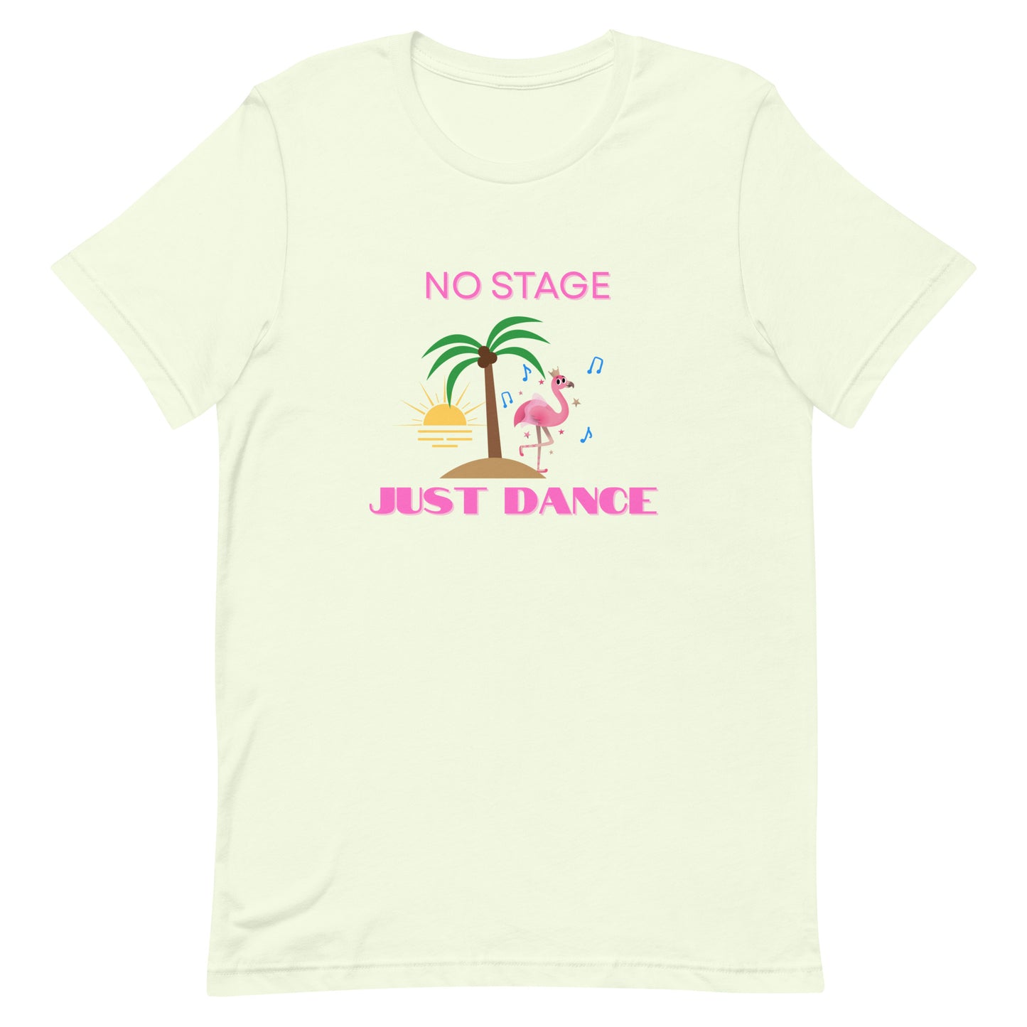 citron unisex dance t-shirt with the phrase “I Don’t Need a Stage, Just a Dance Floor” in clean, expressive lettering. A bold and empowering design for dancers who bring the vibe anywhere they go.